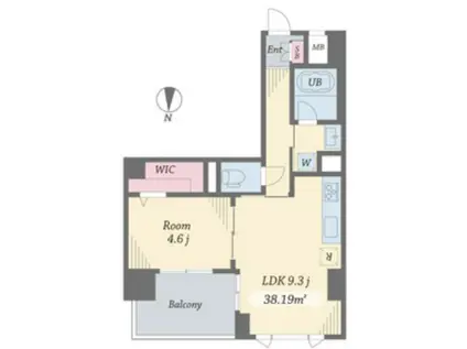 エルシノア住吉(1LDK/3階)の間取り写真