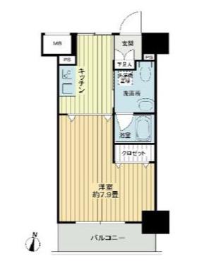 フィットエル仙台一番町(1K/12階)の間取り写真