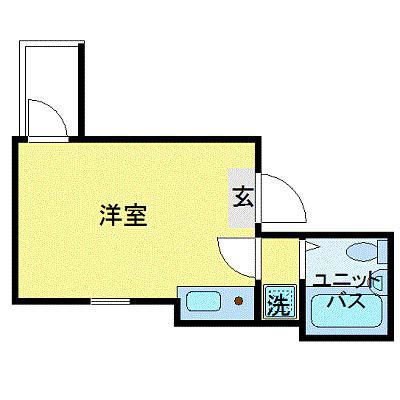 ゼネラルハイツ北千住(ワンルーム/2階)の間取り写真