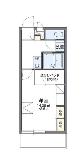 レオパレス伊島町2丁目(1K/3階)の間取り写真