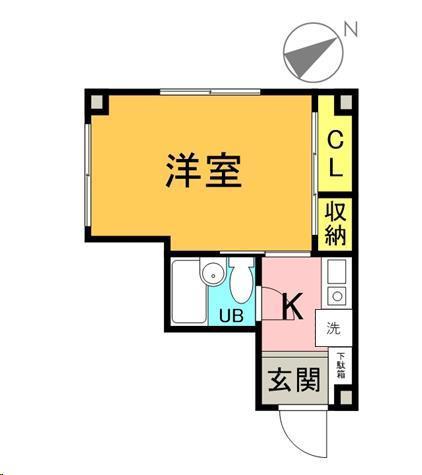 中村ハウス(ワンルーム/1階)の間取り写真