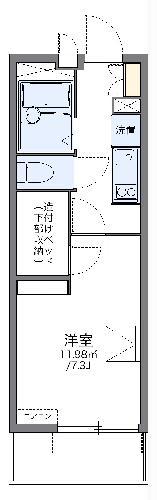 レオパレスOOHARA(1K/3階)の間取り写真