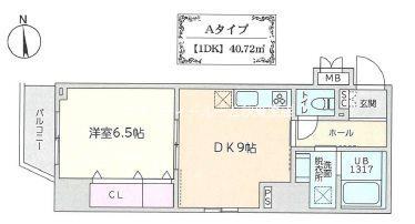CAVE YUSHIMA(1DK/3階)の間取り写真