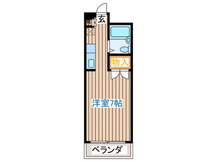 サンシャインプラザ共立(ワンルーム/5階)の間取り写真