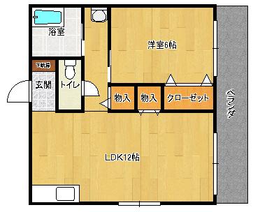 橋本コーポ(1LDK/2階)の間取り写真