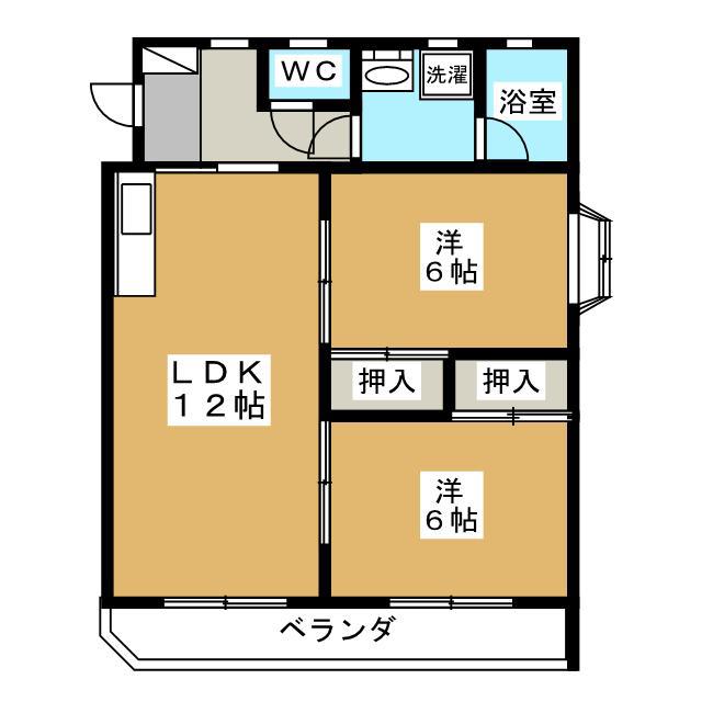 グロリアス21ST(2LDK/1階)の間取り写真