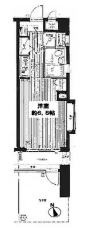 ライオンズマンション蒲田南(1K/1階)の間取り写真