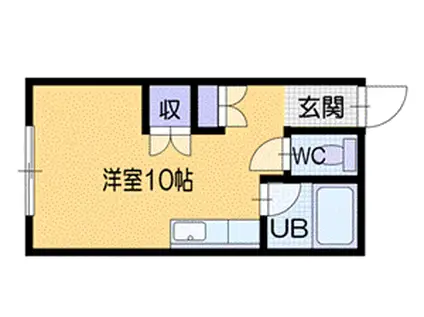 クリスタル恵み野I(ワンルーム/1階)の間取り写真