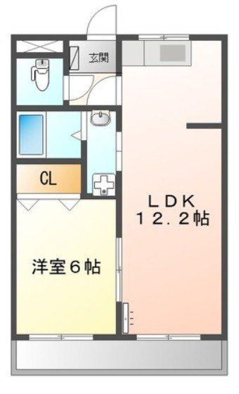 エポック弥生が丘II(2LDK/2階)の間取り写真