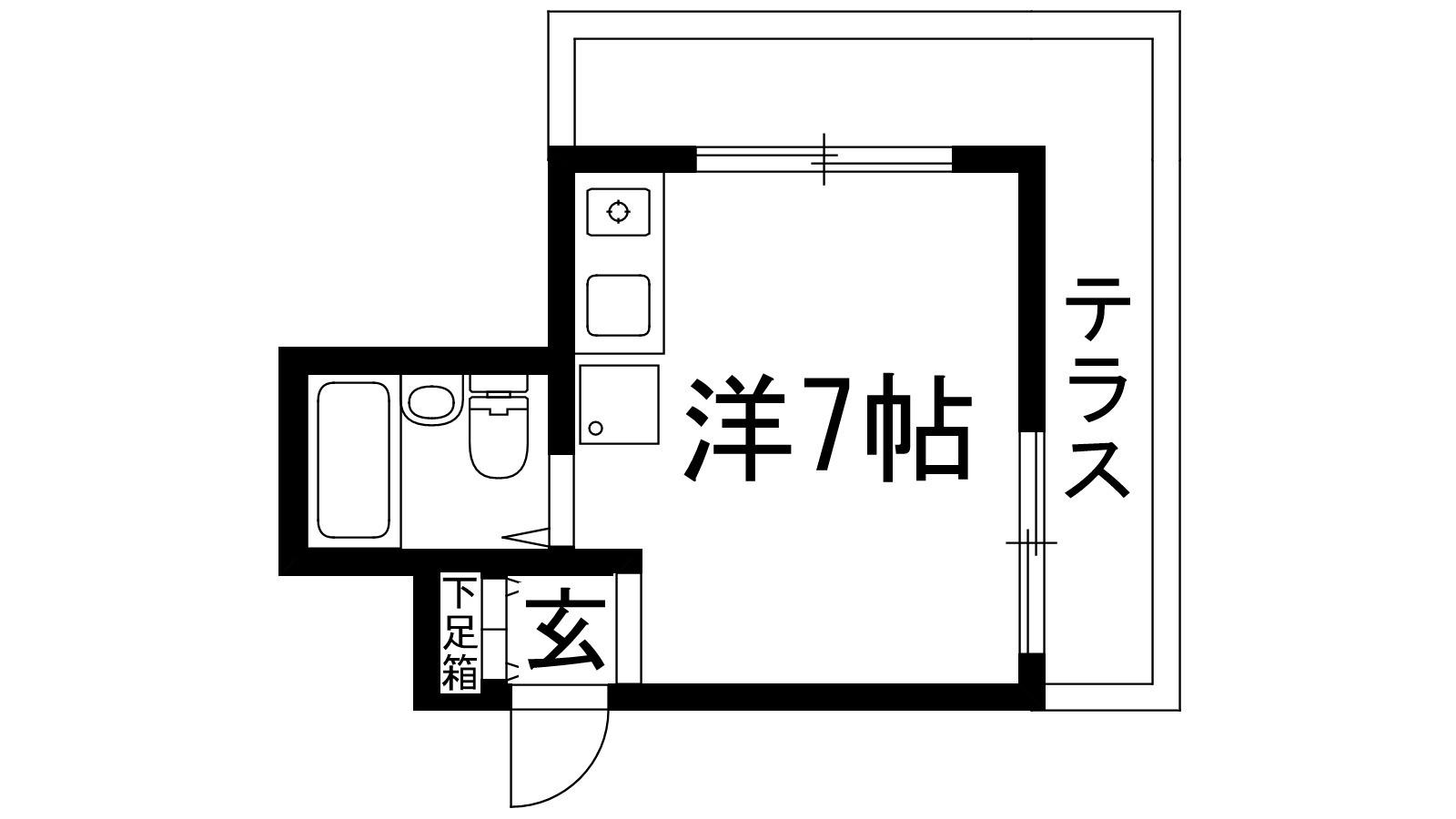 リベラール美園(ワンルーム/1階)の間取り写真