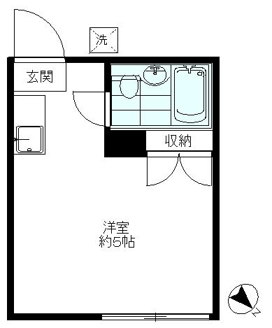 NT志村坂上コーポ(ワンルーム/1階)の間取り写真