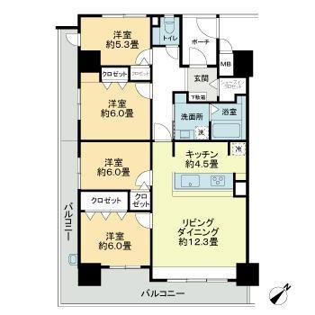 SOPHIA GARDEN博多(4LDK/7階)の間取り写真
