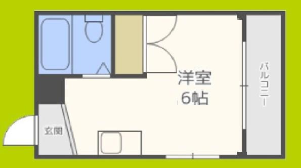 北野第5ハイツ(ワンルーム/1階)の間取り写真