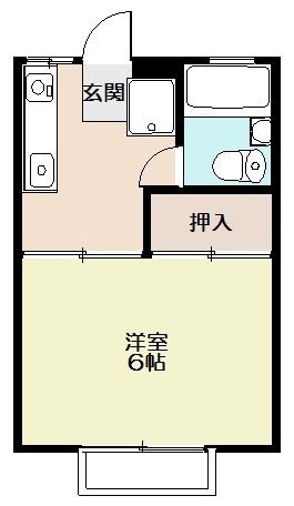 フォーレスト108(1K/1階)の間取り写真