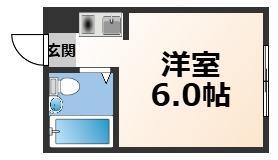 YOUハイム北深江(ワンルーム/1階)の間取り写真