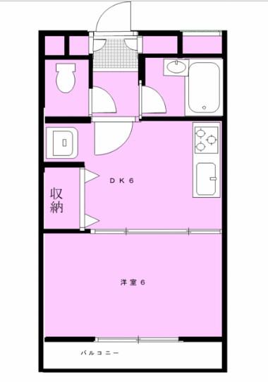エスポワール(1DK/3階)の間取り写真