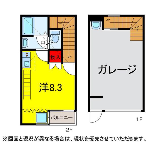 SKガレジオ小林II(ワンルーム/1階)の間取り写真