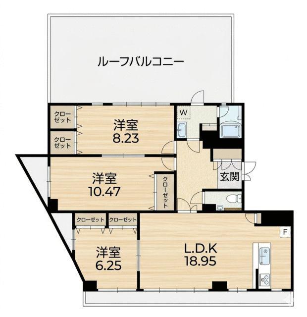 グランドメゾン中町(3LDK/4階)の間取り写真