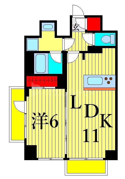 アルテシモ ラルゴ(1LDK/11階)の間取り写真