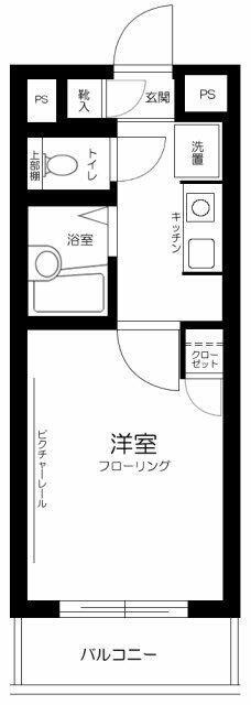 スカイコート新宿落合第6(1K/3階)の間取り写真