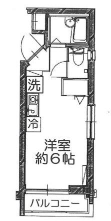 ヒルサイド大崎(ワンルーム/3階)の間取り写真