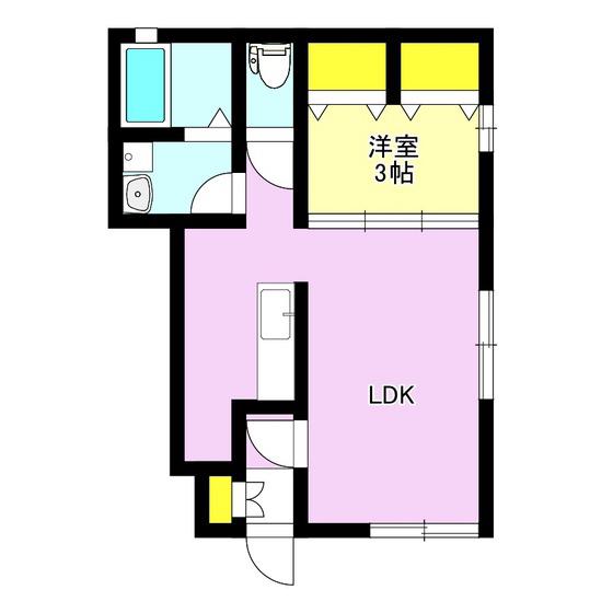 ブリーズ・アエル(1LDK/1階)の間取り写真