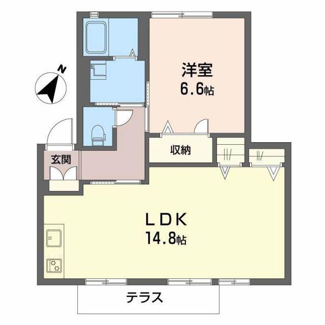 メゾンユリア(1LDK/1階)の間取り写真
