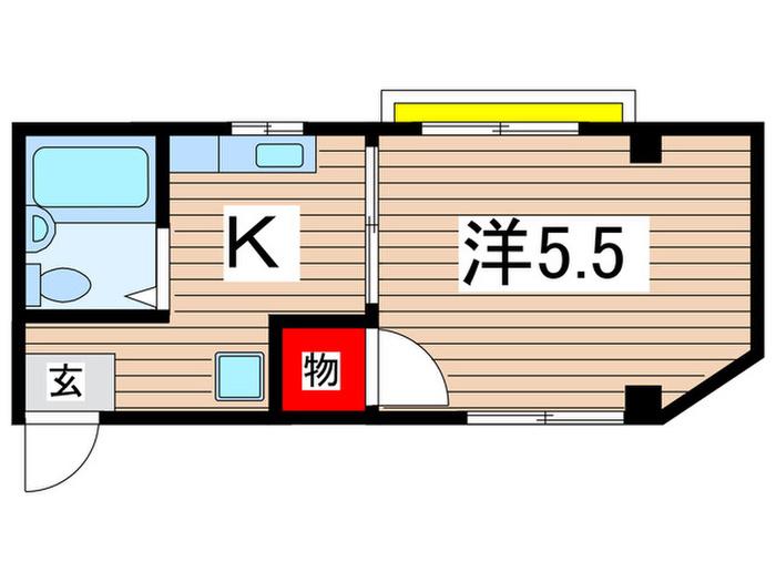 アドニス(1K/3階)の間取り写真