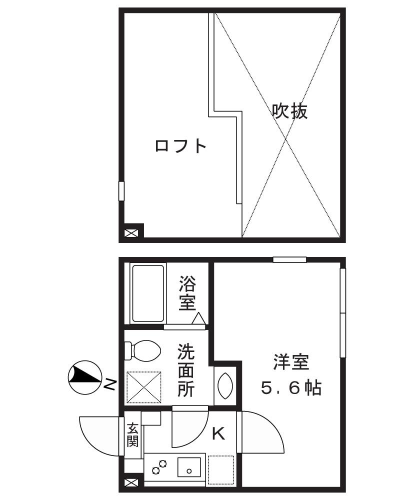 アザーレ・パッシオ溝の口(1K/1階)の間取り写真