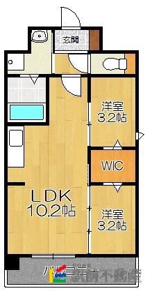 MODERN PALAZZO姪浜 AVE(2LDK/5階)の間取り写真