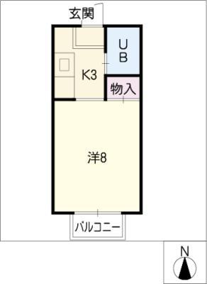 ペンション白馬5号館(ワンルーム/2階)の間取り写真