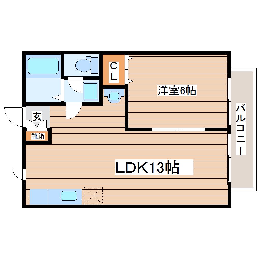 アビタシオンK´S(1LDK/1階)の間取り写真