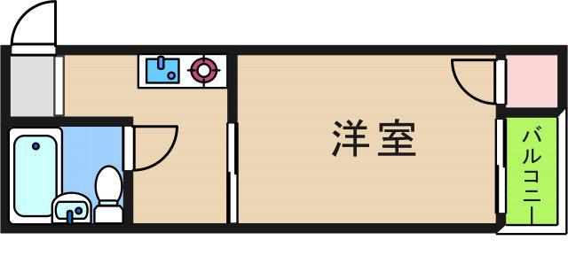 エルパラッツォ玉出(1K/5階)の間取り写真
