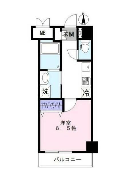 アーバンさくら(1K/3階)の間取り写真