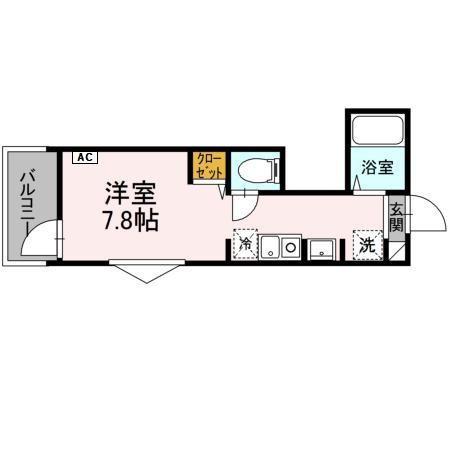 FELICITE22M(ワンルーム/2階)の間取り写真