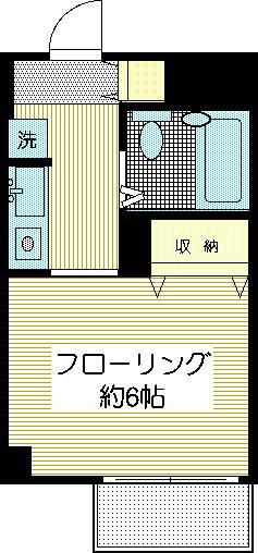 コアクレスト登戸(1K/3階)の間取り写真