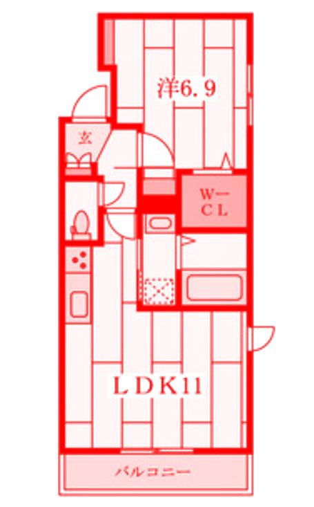 LICHT WIEN II(1LDK/2階)の間取り写真