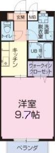 サープラスあじまII(1K/2階)の間取り写真