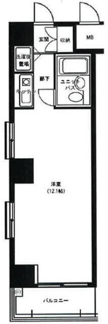 藤和ハイタウン新宿(ワンルーム/7階)の間取り写真
