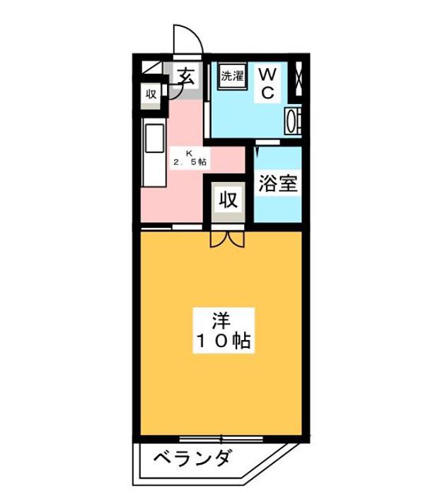CONFOR鴨宮(1K/3階)の間取り写真