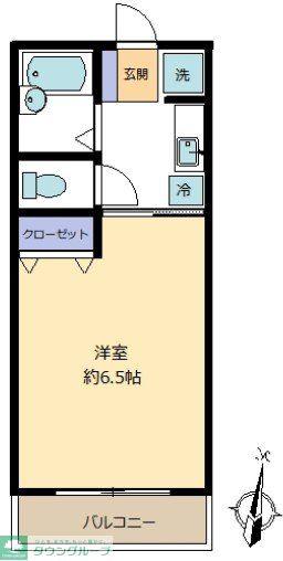 スワローパレスII(1K/2階)の間取り写真