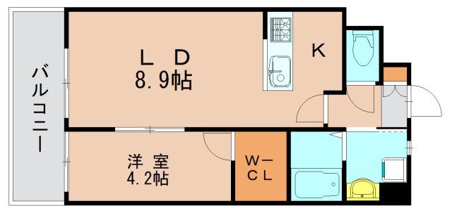 サヴォイ グランデヴィル(1LDK/8階)の間取り写真
