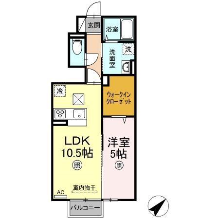 グレイスホーム(1LDK/1階)の間取り写真