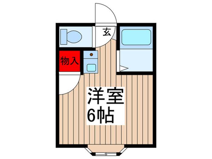 ソフィア花畑(ワンルーム/2階)の間取り写真