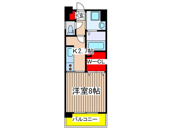アルベ-ル向ヶ丘(1K/3階)の間取り写真