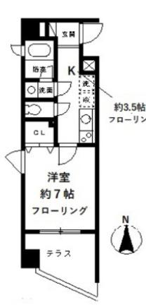 MERE DE REVE(1K/1階)の間取り写真