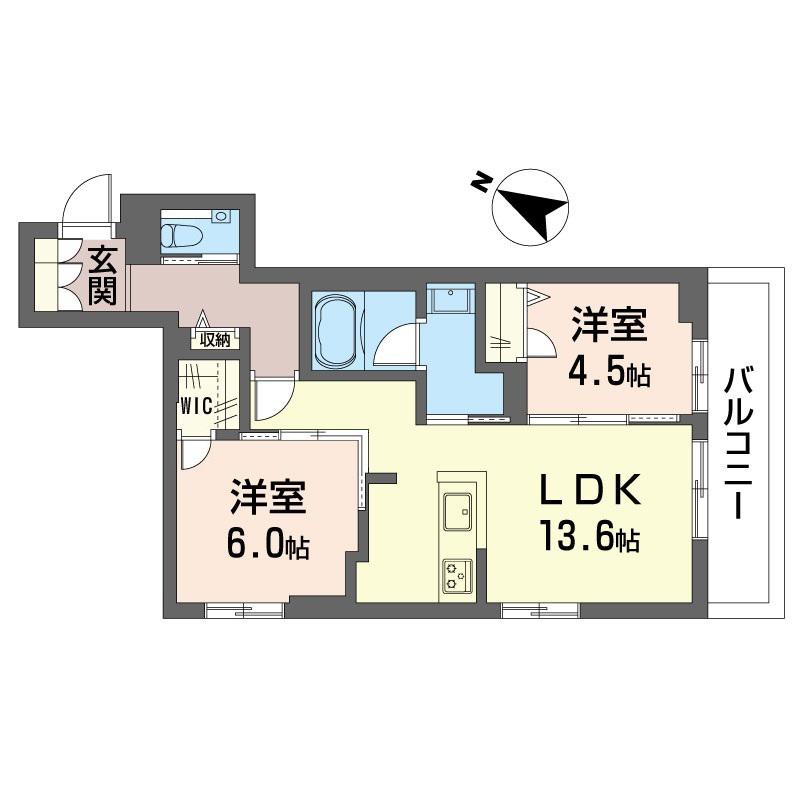 ロゼ アーブル(2LDK/3階)の間取り写真