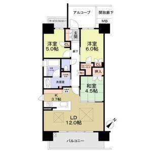 ブレイズ泉大津(3LDK/10階)の間取り写真