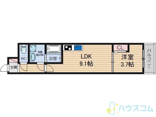 フォレスト南正雀(1LDK/3階)の間取り写真