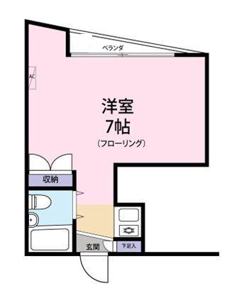 クレール西早稲田(ワンルーム/1階)の間取り写真